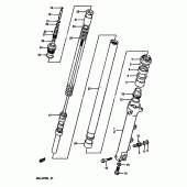 Схема узла: Передняя вилка (Model j) для Suzuki GSX-R750