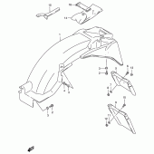 Схема вузла: Заднє крило Suzuki GSX750 Katana