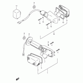 Схема узла: Поворотники (Model t) для Suzuki GSX750 Katana