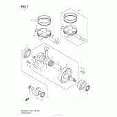 Схема вузла: Колінчастий вал & Поршень для Suzuki RM-Z250