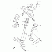 Схема узла: Рулевая траверса для Suzuki GSX400