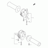 Схема вузла: Пульт керування кермовим (Model x/y/k1/k2) для Suzuki GSX1300 Hayabusa
