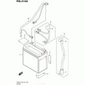 Схема узла: Аккумулятор для Suzuki AN650 Burgman (EU analogue of SkyWave)