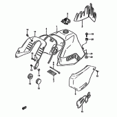 Схема вузла: Паливний бак (Model n) для Suzuki DR650 DR650R