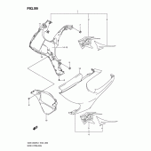Схема узла: Передний боковой обтекатель (Gsx1300rl1 e14) для Suzuki GSX1300 Hayabusa