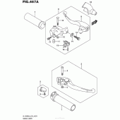 Схема вузла: Ручки керма для Suzuki VL1500 Boulevard C90 BOSS