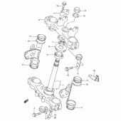 Схема узла: Рулевая траверса для Suzuki DR350