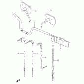 Схема узла: Руль & Тросики для Suzuki GSX400