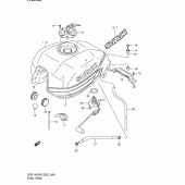 Схема вузла: Паливний бак (Model k2) для Suzuki GSX1400