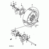 Схема вузла: Заднє колесо (Model) для Suzuki GSX-R750