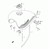 Схема узла: Топливный бак (Model k2/k3) для Suzuki VZ800 Marauder