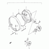 Схема вузла: Фара (Model p/r except e2, e24) для Suzuki VX800