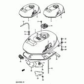 Схема узла: Топливный бак (Model k) для Suzuki GSX-R1100
