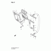 Схема узла: Масляный охладитель для Suzuki DR-Z250