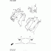 Схема узла: Накладка топливного бака (Gw250Zl5 P33) для Suzuki GW250 Inazuma