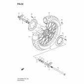 Схема узла: Заднее колесо для Suzuki DR125