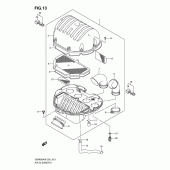 Схема узла: Воздушный фильтр для Suzuki GSR600