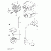 Схема вузла: Електроустаткування для Suzuki UC125 Epicuro