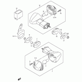 Схема вузла: Поворотники (Dr-z400ey/ek1 e24) для Suzuki DR-Z400 DR-Z400