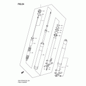 Схема узла: Передняя вилка для Suzuki GSX-R750