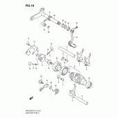 Схема вузла: Копірний вал & Вилки & Вал перемикання (Model k7) для Suzuki RM-Z250