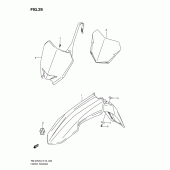 Схема узла: Переднее крыло для Suzuki RM-Z250