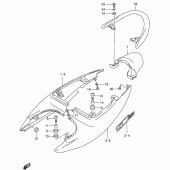Схема вузла: Задній підсідельний обтічник (Model x) для Suzuki SV650
