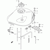 Схема вузла: Паливний бак (Model k5) для Suzuki GSF1200 Bandit