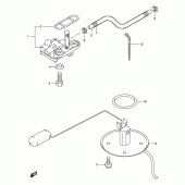 Схема вузла: Паливний кран (Model k1/k2/k3/k4) для Suzuki VL800 Intruder Volusia