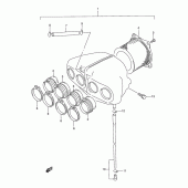 Схема узла: Воздушный фильтр для Suzuki GSX750 Katana