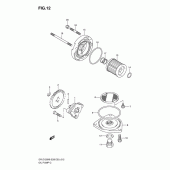 Схема узла: Масляный насос для Suzuki DR-Z125 DR-Z125L