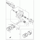 Схема узла: Коленчатый вал & Поршень для Suzuki UC150 Epicuro