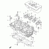Схема вузла: Головка циліндра Suzuki GSX750 Katana