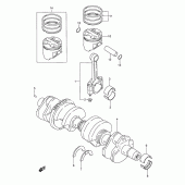 Схема узла: Коленчатый вал & Поршень для Suzuki GSX600 Katana