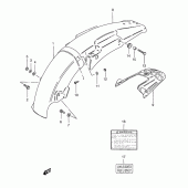 Схема вузла: Заднє крило (Ts185ert e24) для Suzuki TS185