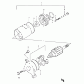 Схема узла: Стартер электрический для Suzuki DR125