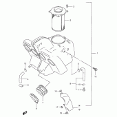 Схема узла: Воздушный фильтр для Suzuki GSX400