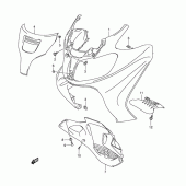 Схема вузла: Передній обтічник (Model k3/k4) для Suzuki AN650 Burgman (EU analogue of SkyWave)