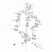 Схема вузла: Рульова траверса для Suzuki DR250