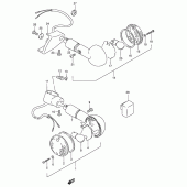 Схема вузла: Поворотники (Model t/v) для Suzuki VS600 Intruder 600