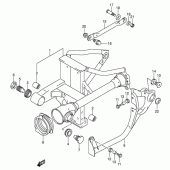 Схема вузла: Задній важіль підвіски (Model k3/k4/k5) для Suzuki VL800 Intruder Volusia