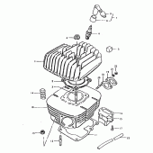Схема узла: Цилиндр для Suzuki TS125