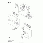 Схема вузла: Ручки керма (An650L3 E03) для Suzuki AN650 Burgman (EU analogue of SkyWave)