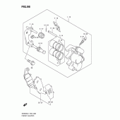 Схема узла: Передний тормозной суппорт (Sv650sl1 e2) для Suzuki SV650