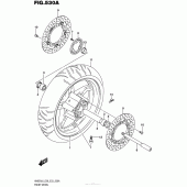 Схема вузла: Переднє колесо для Suzuki AN650 Burgman (EU analogue of SkyWave)