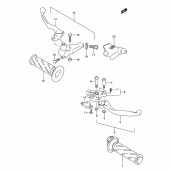 Схема вузла: Ручки керма для Suzuki GSX750