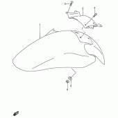 Схема вузла: Переднє крило (Model s/t/v) для Suzuki RF600