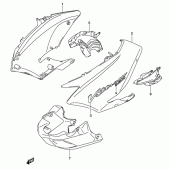 Схема вузла: Передній бічний обтічник (Model k2) для Suzuki DL1000 V-Strom