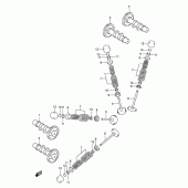 Схема узла: Распредвал & Клапан для Suzuki SV650