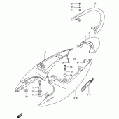 Схема вузла: Задній підсідельний обтічник (Model k1) для Suzuki SV650